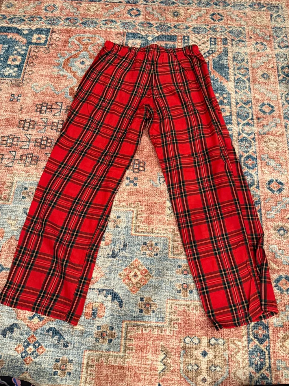 Victoria's Secret Red Plaid Cotton Pajama Set